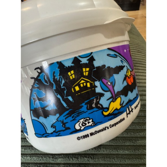 Vintage 1986 McDonalds Halloween Pails Buckets Bat Lid Decoration Lot of 5 - Picture 12 of 12